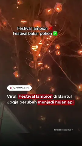 Langit malam di Pantai Gua Cemara, Bantul, Jogja mendadak berubah jadi hujan api. Ribuan lampion yang seharusnya menghiasi langit dalam acara Festival Lampion 'Lanterne Festival de Paris'  justru berjatuhan setelah beberapa tersangkut di pohon cemara. Kejadian ini berlangsung pada Sabtu malam, 25 Oktober 2025. Menurut dugaan sejumlah pengunjung, insiden ini terjadi karena miskomunikasi soal waktu pelepasan. Pengeras suara tak terdengar jelas hingga ke area belakang, membuat sebagian orang menerbangkan lampion lebih dulu. Lampion yang belum sempat terbang tinggi pun terbawa angin dan jatuh ke sekitar lokasi acara. Meski begitu, pihak Dinas Pariwisata Kabupaten Bantul, Markus Purnomo Adi, menegaskan tidak ada korban luka dari kejadian ini karna api cepat dipadamkan. #FestivalLampion #PantaiGuaCemara #LanterneFestivalDeParis #HujanApi #viraljogja 