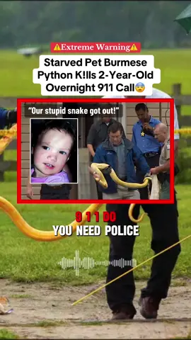 In 2009, in Sumter County, Florida, a 2-year-old girl named Shaianna Hare was str*ngled in her crib by her family’s starving Burmese python after it escaped its tank. The snake hadn’t eaten for about a month. Her mother, Jaren Hare, and boyfriend, Charles Darnell, were found guilty of m*nslaughter and child n*glect and each sentenced to 12 years in prison. #crime #snake #911calls #sad #911 
