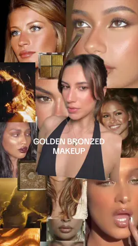 golden bronzed/warm y2k inspired makeup tutorial products  @urban decay naked palette original  @YSL Beauty eyeliner (deconstructed brown, liberated brown) @Haus Labs contour stick (sculpt) @Huda Beauty easy blur foundation (custard) @Charlotte Tilbury foundation stick (5 medium) @NARS Cosmetics concealer (nougatine) @Armani beauty concealer (2) @REFY cream bronzer (sand) @Patrick Ta Beauty duo blush (she’s blushing) @hauslabs blush stick (glassy ginger) @Laura Mercier liquid highlighter (pink champagne) @makeupbymario setting spray @yslbeauty lash clash mascara (brown) @armanibeauty eye tint (68s) @Hourglass Cosmetics pressed setting powder @beaubble berry freckled pen @refy lip sculpt (taupe) @maccosmetics dazzlelips (moon rocket) @AquaphorUS lip balm . . . #makeuptutorial #goldenmakeup #y2kmakeup #glowymakeup #bronzedmakeup 