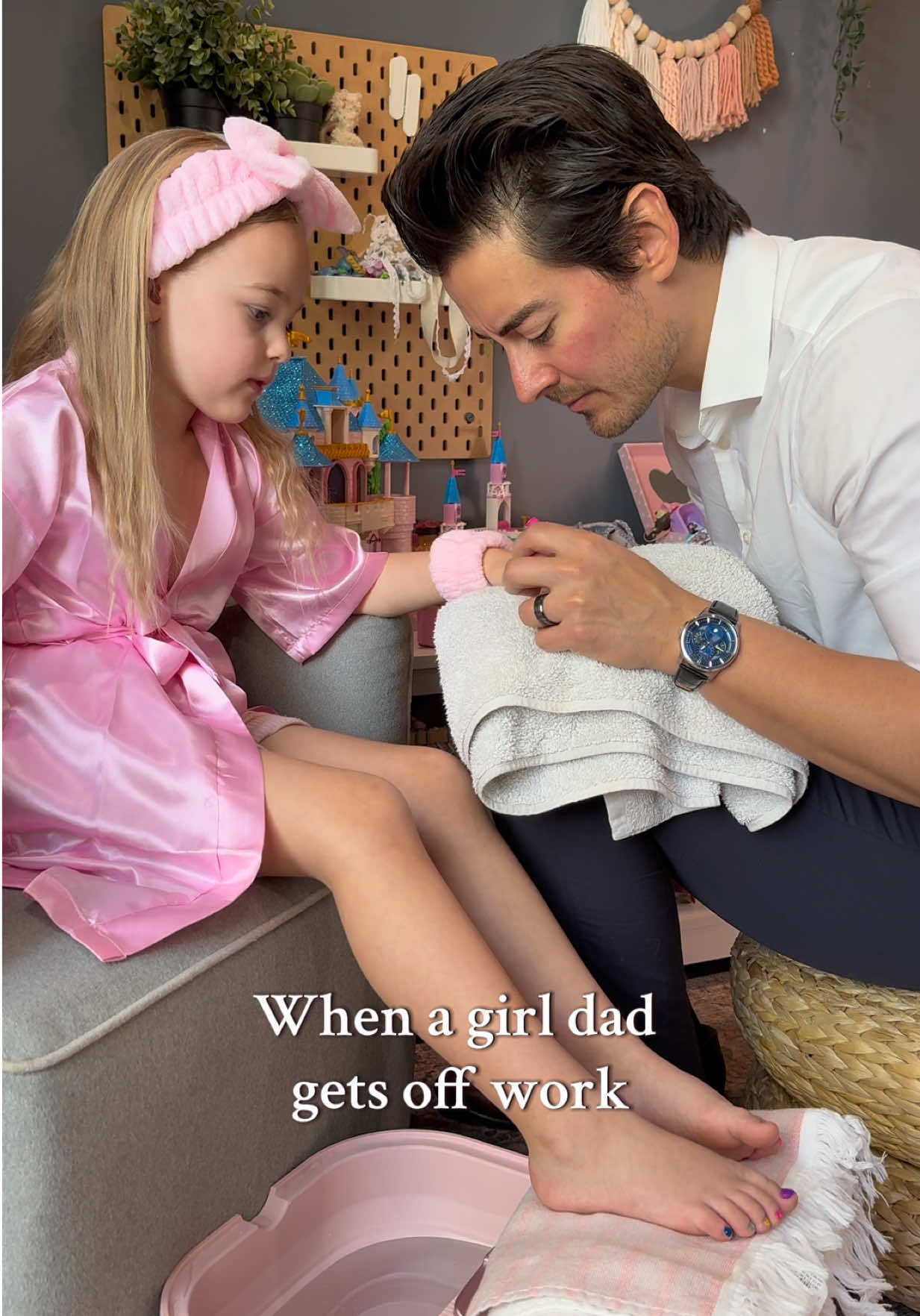 Spa day for my little princess👑 #fatherdaughter #daddysgirl #spa #girldad #fyp daddy daughter spa