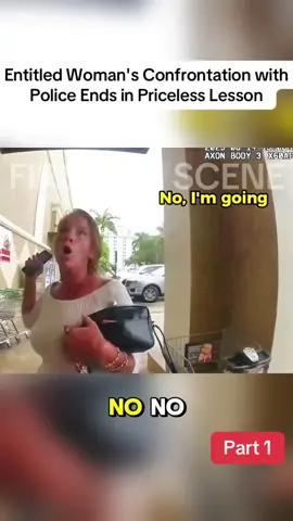 Part 1 | Entitled Woman's Confrontation with Police Ends in Priceless Lesson  #RealStory #policecam #viralvideo 