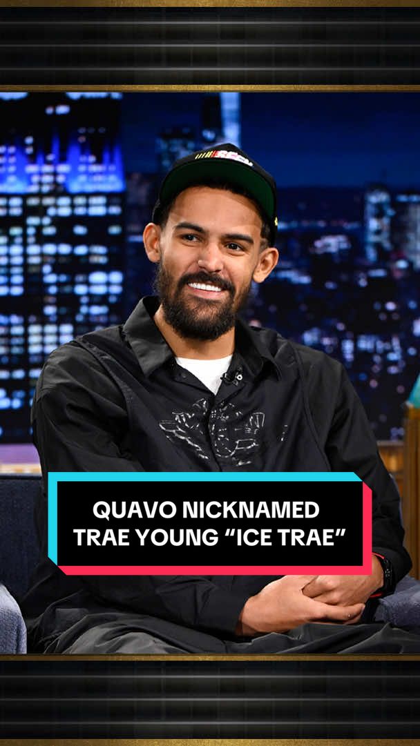 @QuavoHuncho nicknamed @TheTraeYoung “Ice Trae” 🧊 #FallonTonight #TonightShow #TraeYoung #Quavo #NBA 