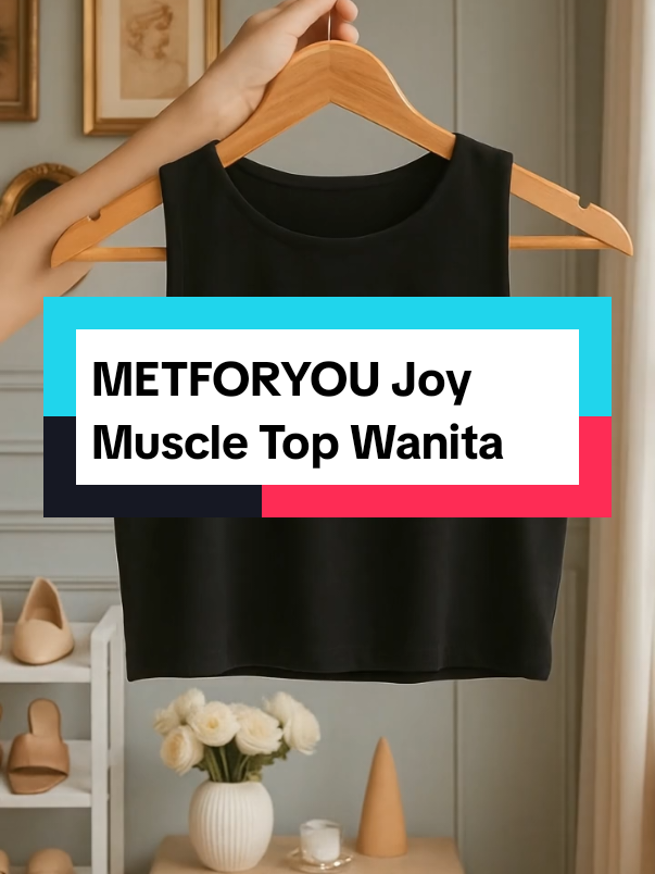 METFORYOU Joy Muscle Top Wanita Korea Tanktop sport #rompi #tanktop #tanktopwanita #atasan #gajiansale 