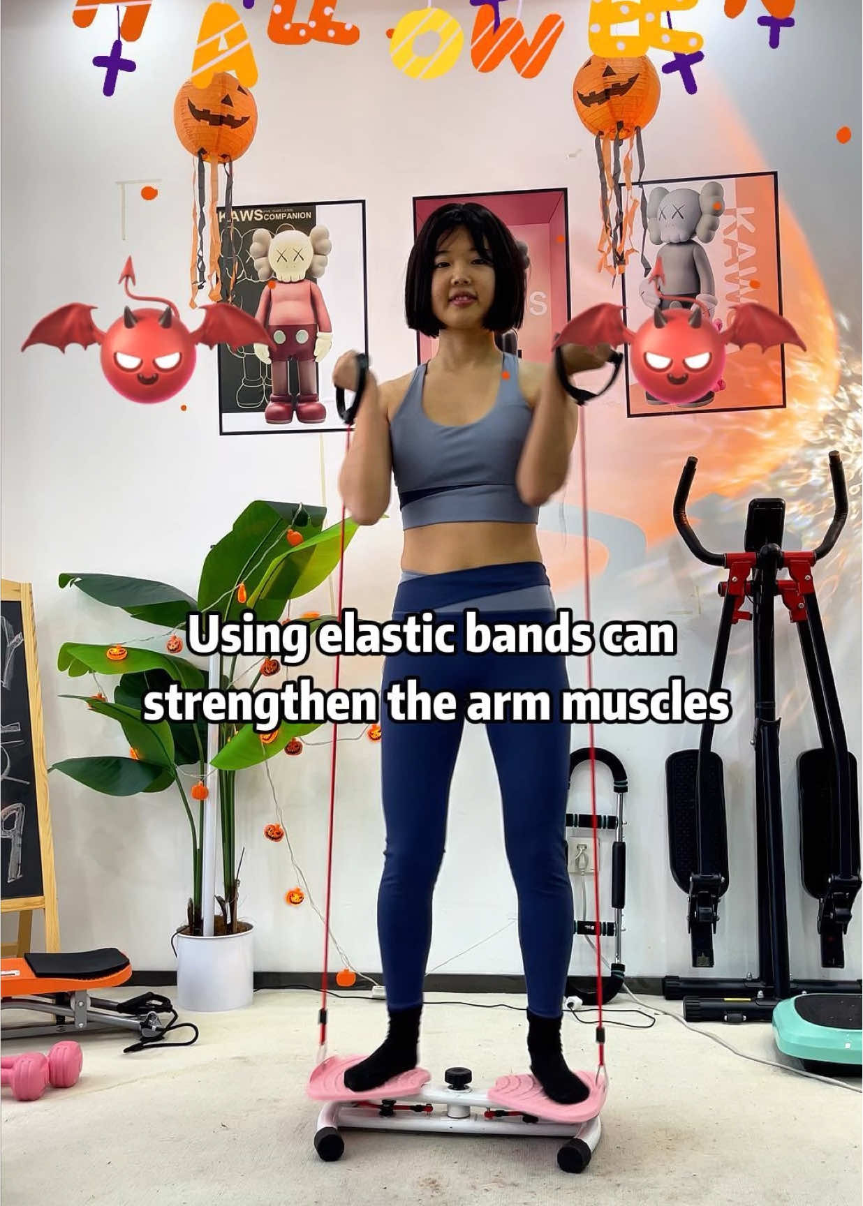 #ad Using elastic bands can strengthen the arm muscles #workout #Fitness #hotwave #waist 