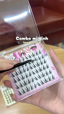 Mi tự dính kèm keo nhíp, hòi mà xinh thía #migia #makeup #goclamdep #mitudinh #minnriviu 