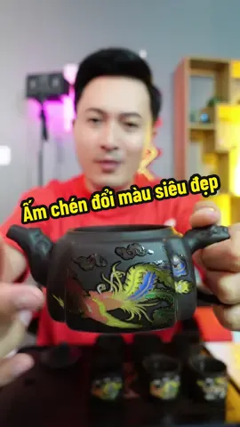 Bộ Ấm chén Tử Sa thiết kế có hình Long Phụng đổi màu cực đẹp #amchen #amtra #amtusa #xuhuong #nhanuytin88 