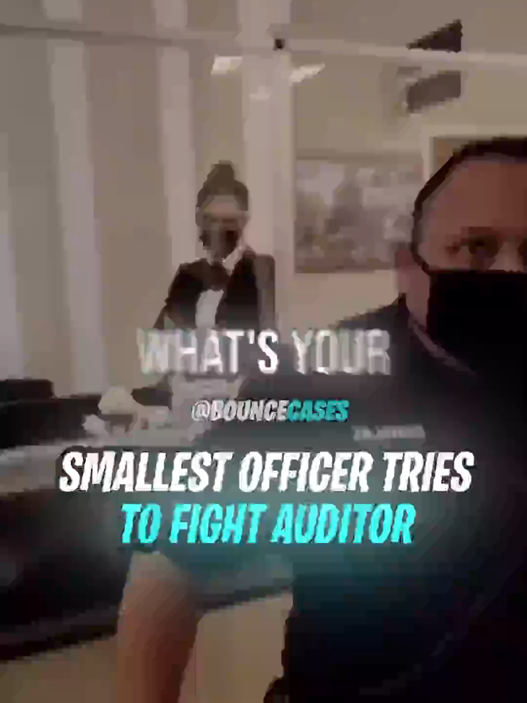 Smallest officer tries fighting auditor 😨