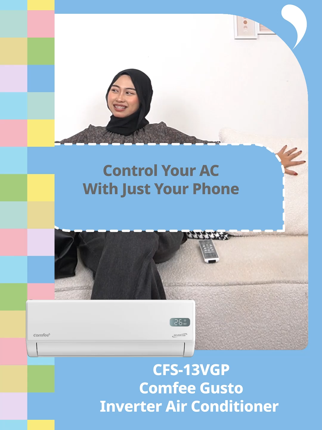 Control Your AC With Just Your Phone.🤳🏼 #Comfee #ComfeeMalaysia #FeelComfee #ComfeeAppliances #ComfeeiShowiFeel #ComfeeAirConditioner #JoyfullyWithComfee #Colorfulcomfee