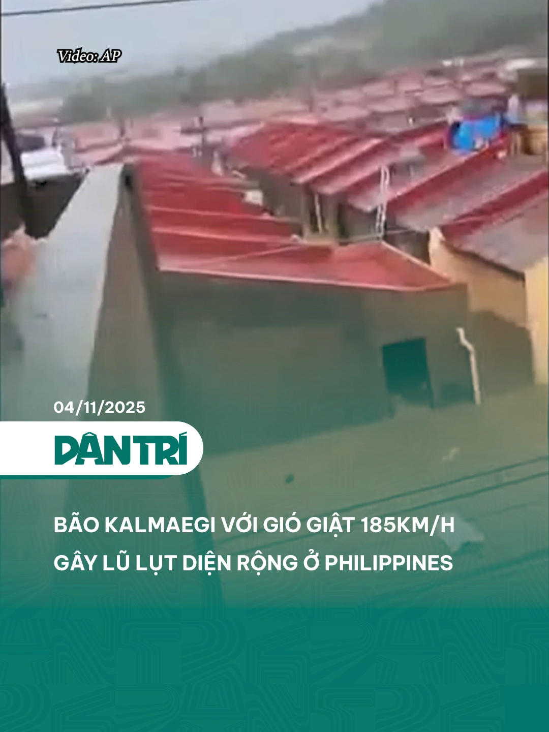 Bão Kalmaegi với gió giật 185km/h gây lũ lụt diện rộng ở Philippines #dantrinews #xuhuong #LearnOnTikTok
