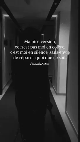 Le silence, c’est quand tu as tout donné, tout expliqué, tout ressenti. Ce n’est plus de la colère, c’est du détachement. C’est quand tu comprends que certaines choses ne méritent plus ton énergie, ni ta paix. Ce n’est pas de la froideur, c’est de la protection. Le silence, c’est la dernière étape avant la paix. #citation #realtalk #fyp #pourtoi #vibes  