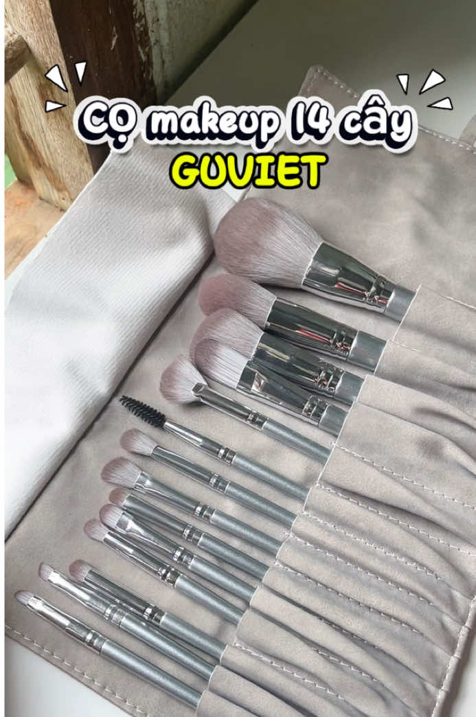 Hẳn 14 cây cọ mềm êm đủ công năng makeup mà giá hạt dẻ lắm #comakeup #cotrangdiem #guviet #makeup #lalareview 