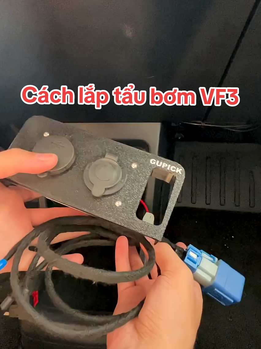 Hướng dẫn cách lắp tẩu bơm VF3 gắn bảng cầu chì, tẩu sạc vf3 12V 10A #vf3 #vinfastvf3 #lailavf3 