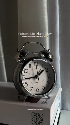 Cute, functional, and perfect for your morning routine. ⏰🩶  #alarmclock #minialarmclock #desksetup #roomdecor #fyp 