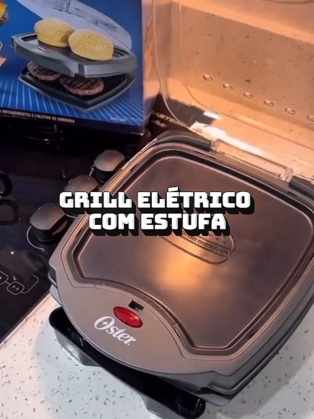 Grill elétrico com estufa, sanduicheira Oster, churrasqueira Burguer 2 Chapas Multifuncional. #grilleletrico #grilloster #sanduicheiraoster #oster 