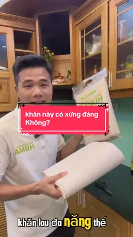 Chiếc khăn lau đa năng chính hãng HUMA có xứng với mọi nhà không?  #huma #khanlauxomuop 