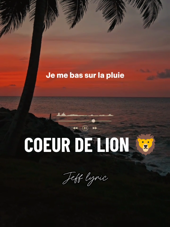 Coeur de lion 🦁  #fypage #fypシ゚viral #francaise #song #lyricsvideo 