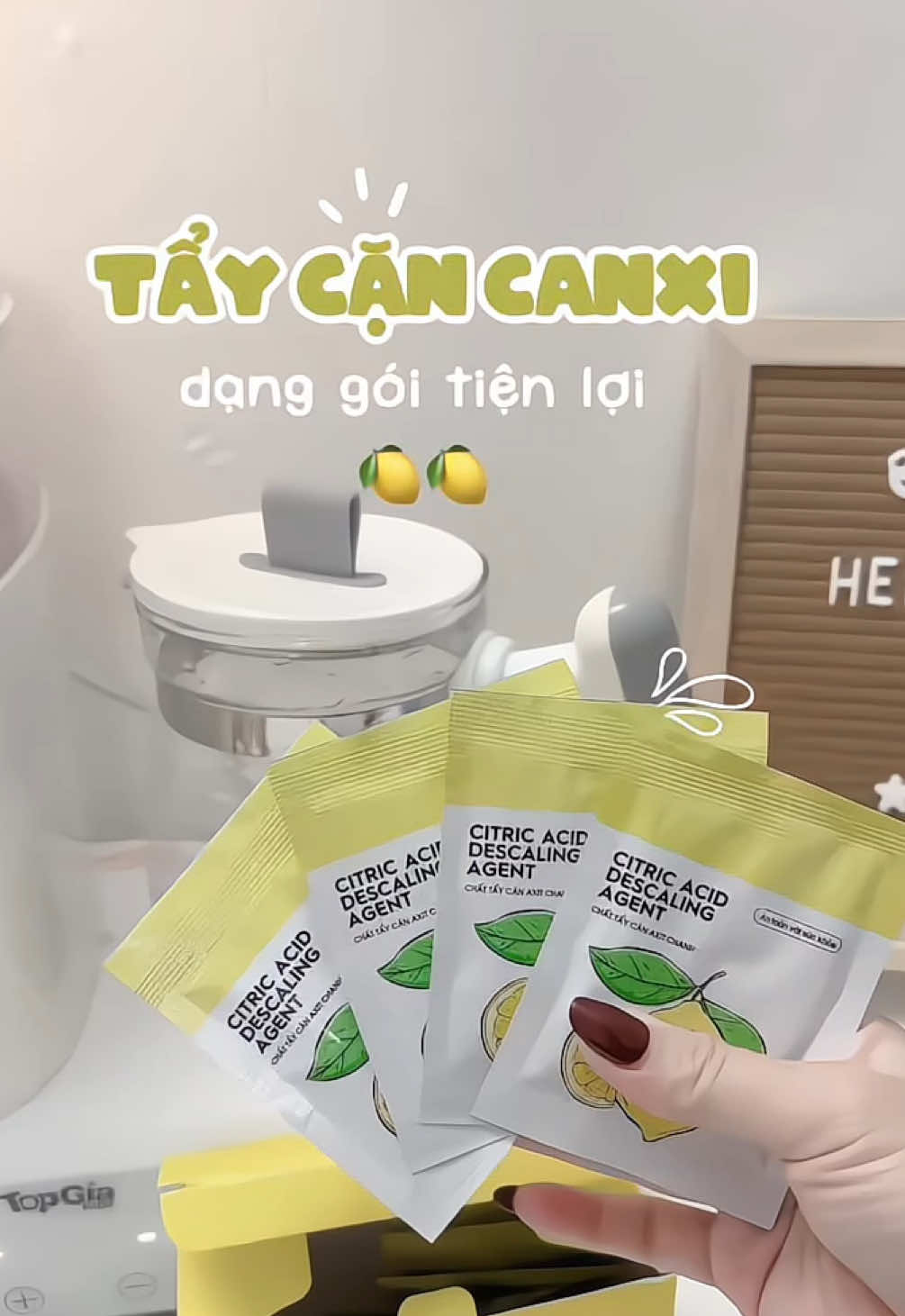 Mỗi tháng vệ sinh 1 vài lần,mỗi lần 1 gói chỉ vài ngàn thôi mà sạch sẽ,con uống nước cũng yên tâm hẳn 🪴🪴 #taycancanxi #mehuongvaheri #mevabe 