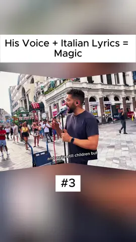 His Voice + Italian Lyrics = Magic #streetartists#singers,#streetperformance, #streetmusic