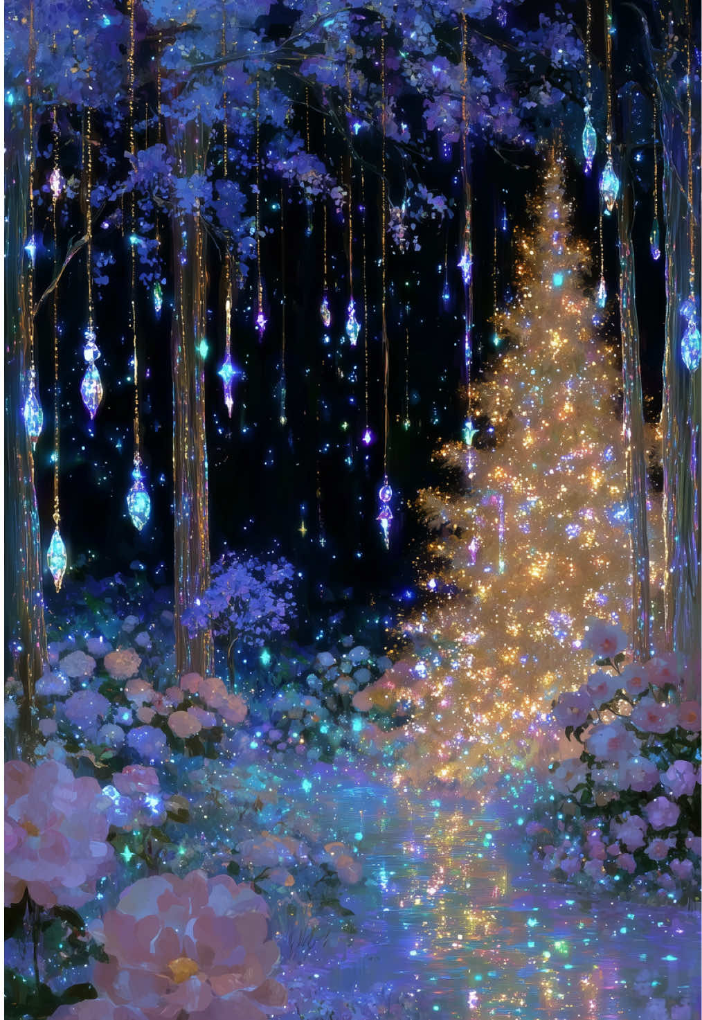 Crystal Dream Christmas #クリスマスツリー #幻想的  #癒し #aiart 