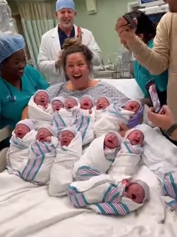 When You Expect One… But Get 12! 😱👶 What was supposed to be a normal delivery turned into pure chaos and joy — eight beautiful surprises! The doctors can’t believe it, the dad is speechless, and the mom just laughs through the madness. This is the most unbelievable birth video you’ll see today ❤️👶 #MultipleBirth, #Octuplets, #ViralBabyVideo, #RealFootage, #FunnyMoments, #FamilySurprise, #HospitalChaos, #ParentingLife, #UnexpectedJoy, #EmotionalVideo, #FeelGood, #BlessedFamily, #ViralShorts, #RealLifeMagic, #OMG, #unbelievable ,#babytiktok , #newborn, #family