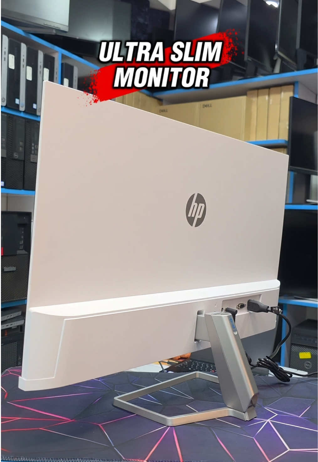 WHITE AESTHETIC 🖥️.                    SPECS: Hp series 5 527SW 27-inch Full HD monitor  Color: White  VGA/HDMI 100Hz Refresh Rate  Tiltable stand  Price :22000🇰🇪 📍COOKIE HOUSE,5th floor suite 501 📞📲07.16.46.48.56 #ultraslimmonitor #monitor #fyp #computersetup