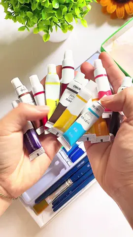 Hộp màu Acrylic tuyp 5ml nhà Deli với nhiều màu 18/24 màu có tặng khay và cọ #deli #maunuoc #delivietnam #mauacrylic #mauacrylicmarker 
