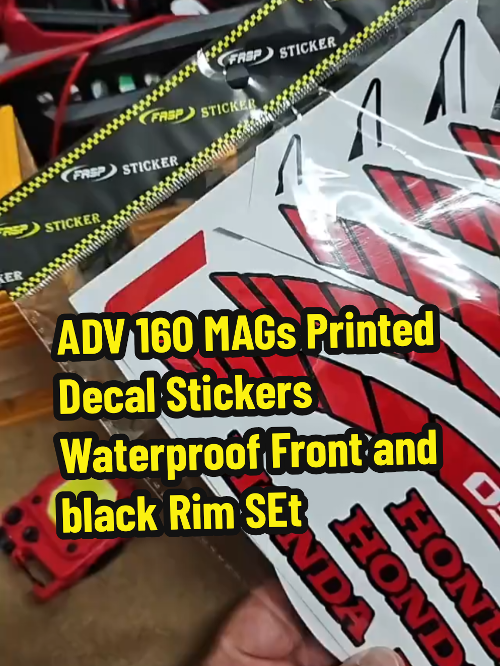 ADV 160 MAGs Printed Decal Stickers Waterproof Front and black Rim SET#tiktokaffliate #affliatemarketing #aflliatetiktok #aflliatetiktok 