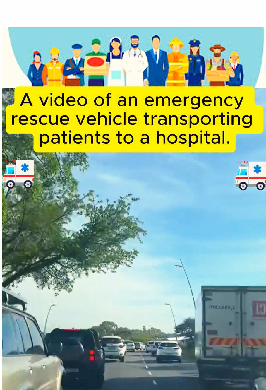 No matter how heavy the traffic is, everyone makes way for an ambulance #ambulance #2025 #humanity 