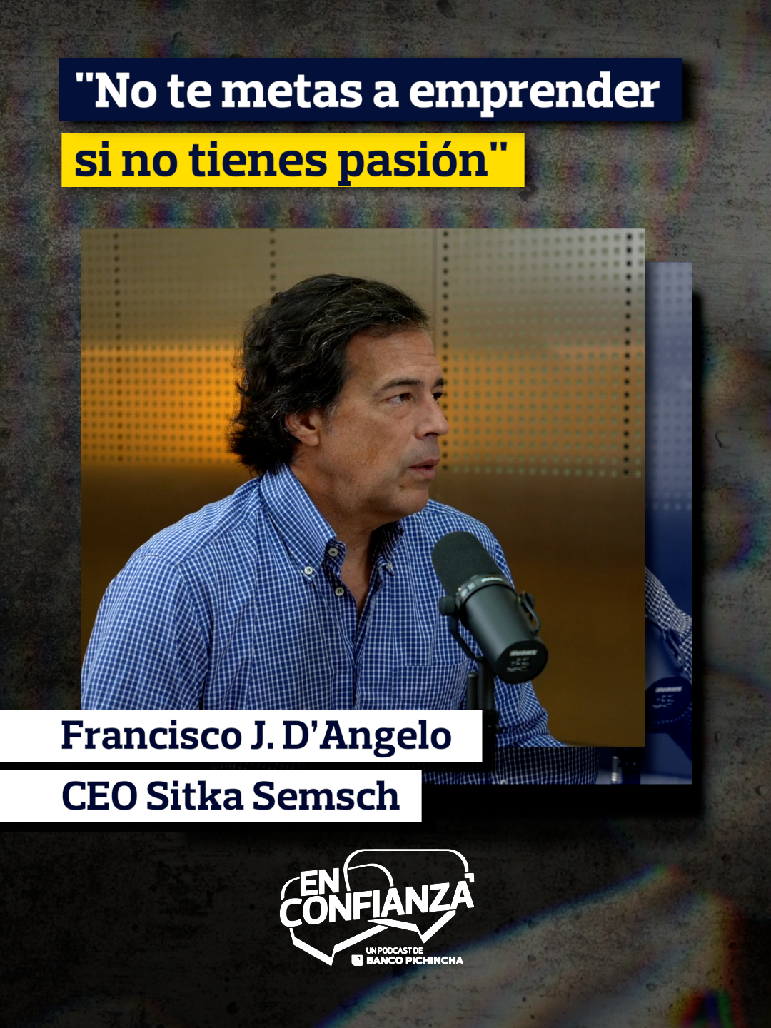 🎙️ Francisco D'Angelo revela cómo dejó todo a los 56 años para reinventarse completamente. De renunciar después de 13 años como CEO a emprender junto a su esposa en la industria de fashion retail. Descubre cómo enfrentó sus miedos más grandes y empezó de cero. 📍Mira el episodio completo en YouTube, Spotify y Apple Podcasts. Ingresa desde el link en nuestra biografía. #PodcastEnConfianza #BancoPichincha #HistoriasQueInspiran #Resiliencia #Liderazgo #Reinvención #TransformaciónProfesional #NuevosComienzos