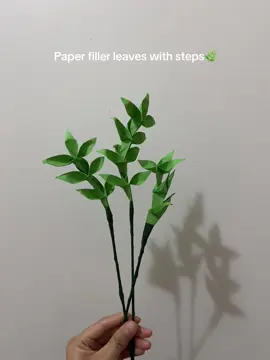 Come make paper filler leaves with me 🌿❤️ #paperflowers #gf #origami #bouquet #fyp  