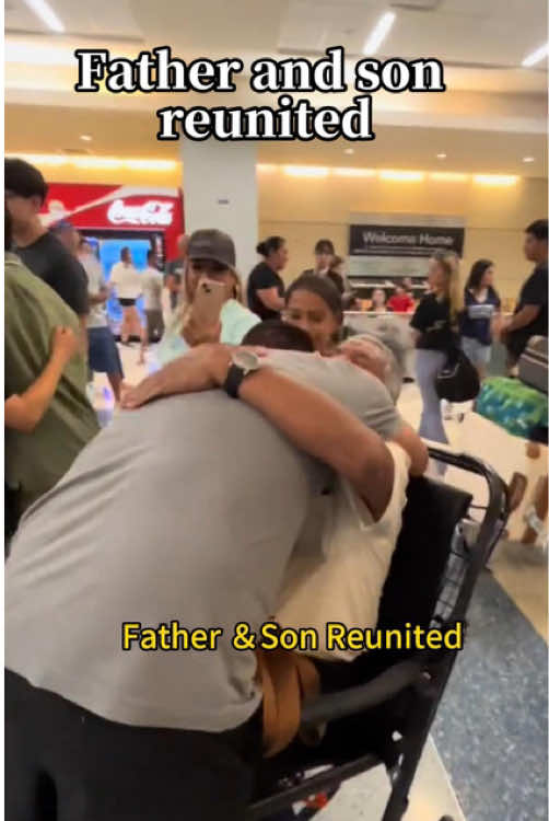 Father and son reunited.No matter how long I’ve been away from home, I always miss my dad’s hugs.#Son#Dad#Reunion#SurpriseVisit#ComingHome