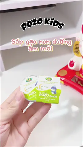 Sáp gạo non POZO Kids hỗ trợ dưỡng ẩm môi da cho bé zảm khô rát nứt nẻ nha các mom #sapgaonon #sapduongam #duongammoi #pozokids #mebimsua 