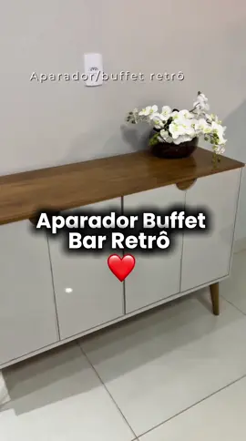 Aparador/Buffet Bar Retrô 4 Portas MAGNUM Cantinho do Café Com Pés em Retrô SHARK MOVEIS #Apardor #Buffet #Retro 