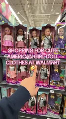 PLEASE @Walmart come out with more my life doll outfits individually sold that look adorable like these do😭😭😭  #dolltok #americangirl #americangirldoll #walmart #shopwithme 