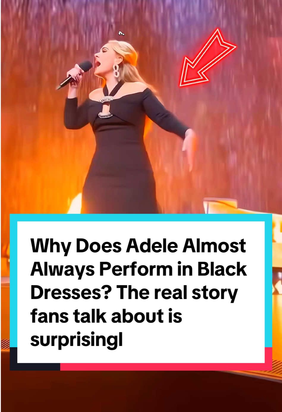 Why Does Adele Almost Always Perform in Black Dresses? The real story fans talk about is surprisingly emotional.#adele #blackdress #fashion #fyp #viral