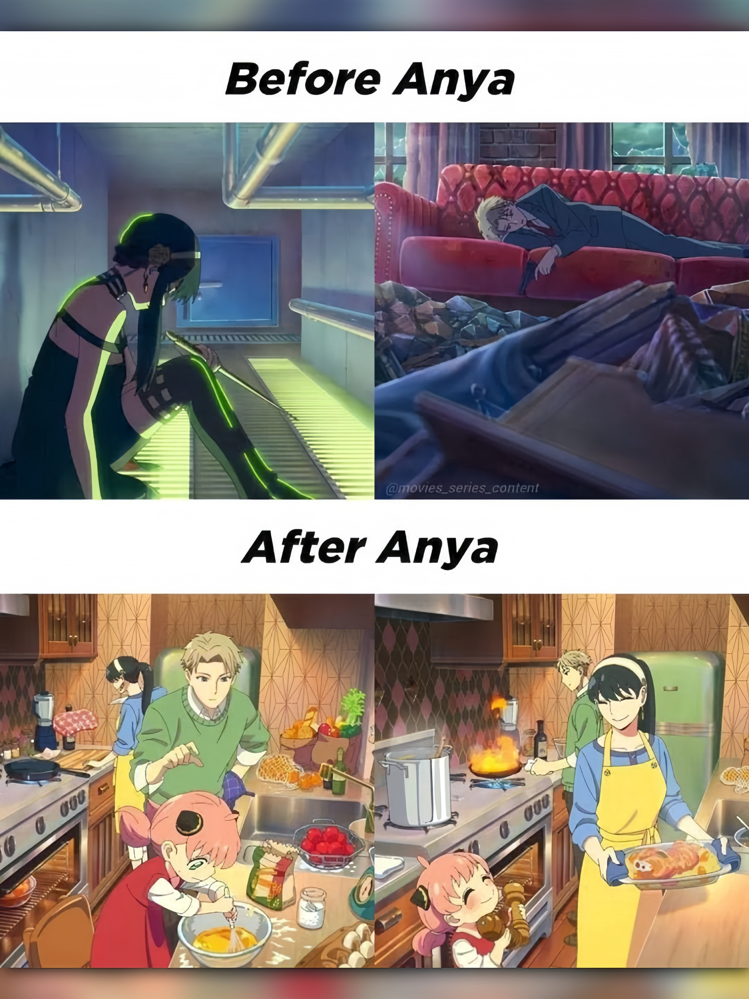before and after . . #spyxfamily #anyaforger #loidforger #yorforger #forgerfamily #animeedit #fyp