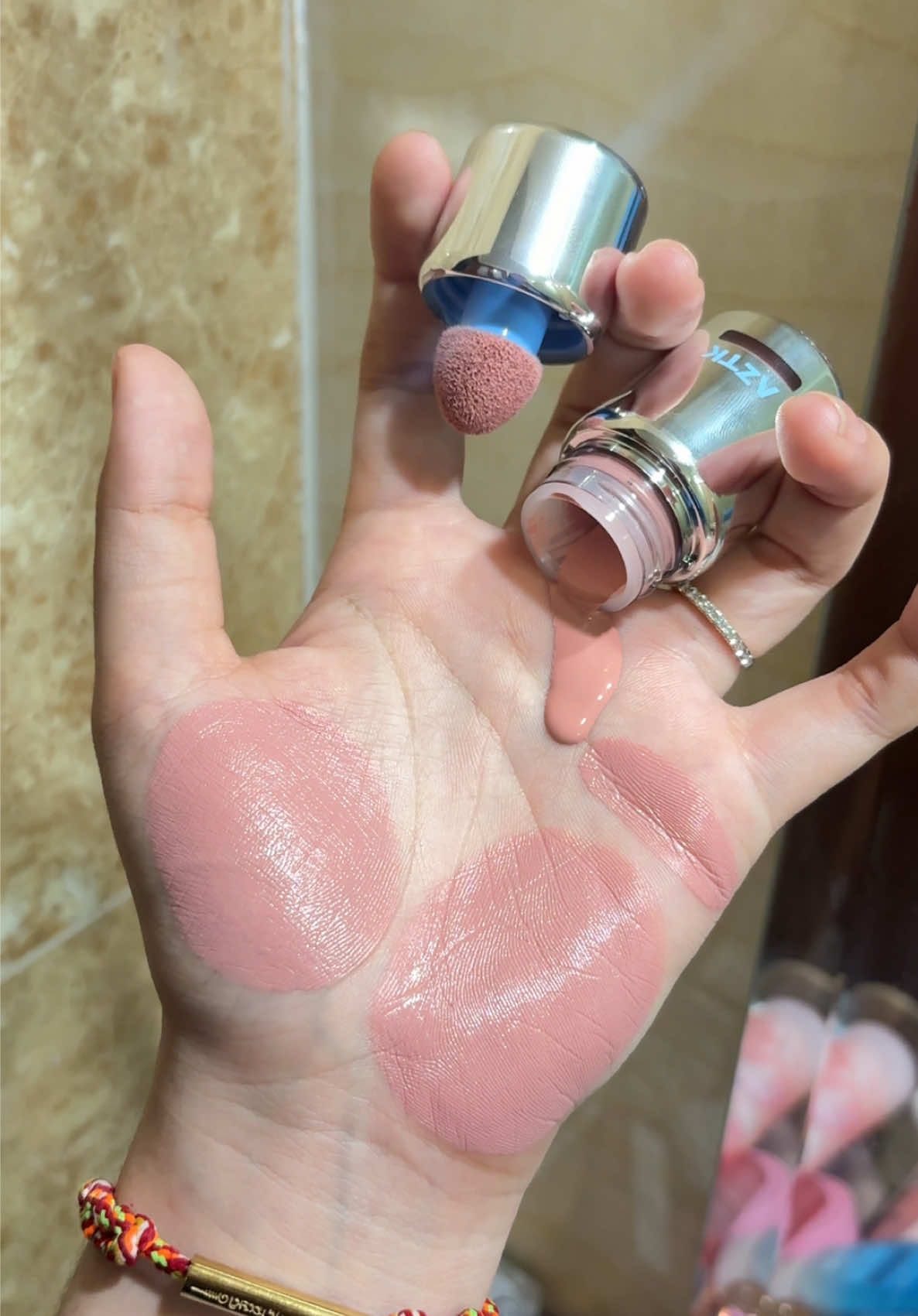 AZTK Liquid Blush Code JC04 🥹💖 មានស្តុកស្រាប់ណាបងៗ #beeskinandbeauty #fyp #cambodia #aztk #aztkliquidblush 