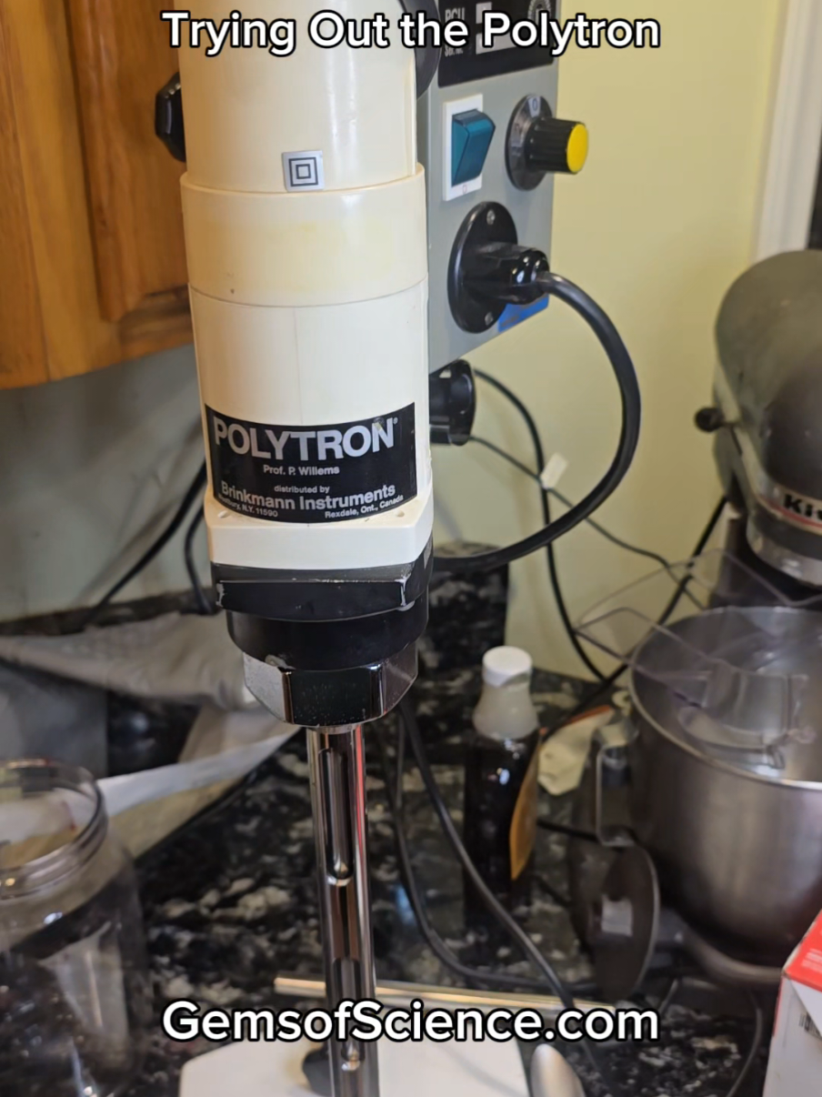 Don't worry it's still a gem channel I just really wanted to play with some very powerful lab equipment.  Normal videos return soon. #Science #polytron #thanksgiving #souplikehomogenate 