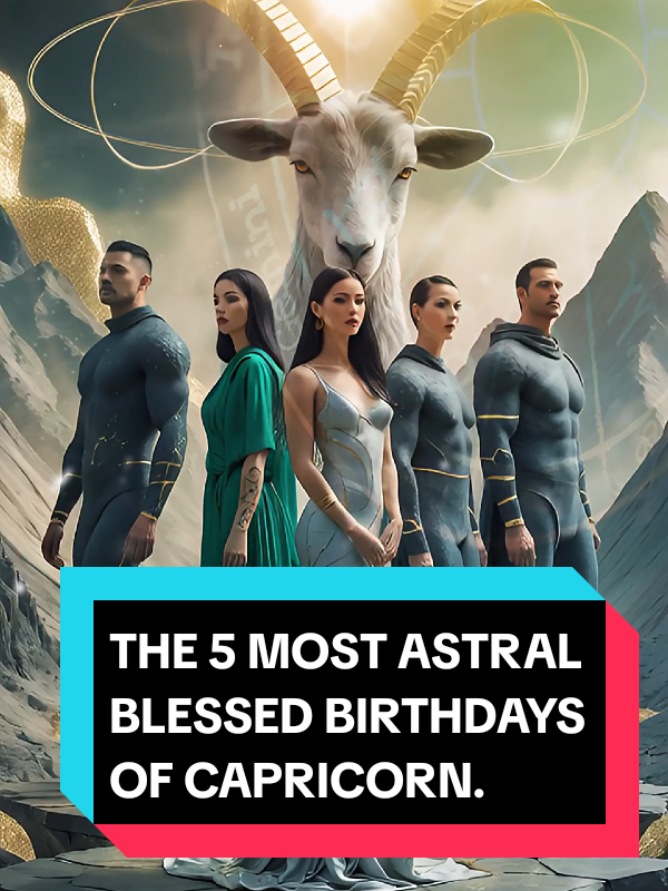 ARE YOU A CAPRICORN? | THE 5 MOST ASTRAL BLESSED BIRTHDAYS OF CAPRICORN. | #zodiac #astrologytiktok #capricornio #capricorn #capricorn♑️ 