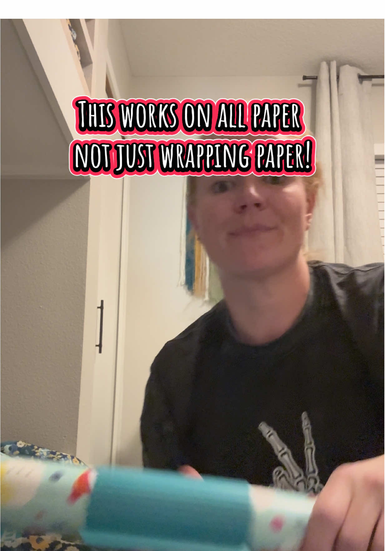 This wrapping paper cutter from @Koeyra works really really well but also can be used on all paper including cardstock so stop thinking just about Christmas and think bigger! #wrappinggifts #wrappingpaper #wrappinghacks #wrappingpapercutter #papercutter 