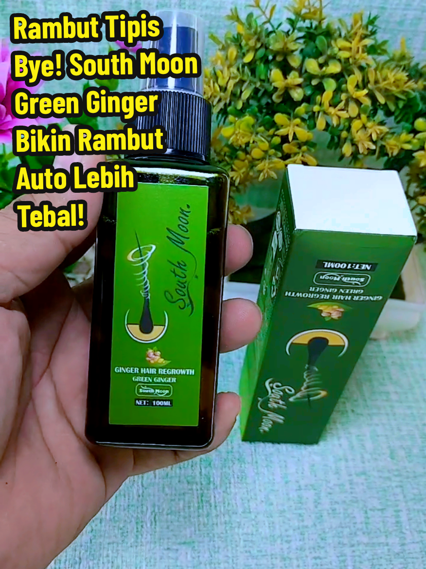 “Rambut Tipis Bye! South Moon Green Ginger Bikin Rambut Auto Lebih Tebal!” #southmoonoriginal  #greengingerhairserum  #serumrambutviral  #hairgrowthserum  #rambuttebalnatural 