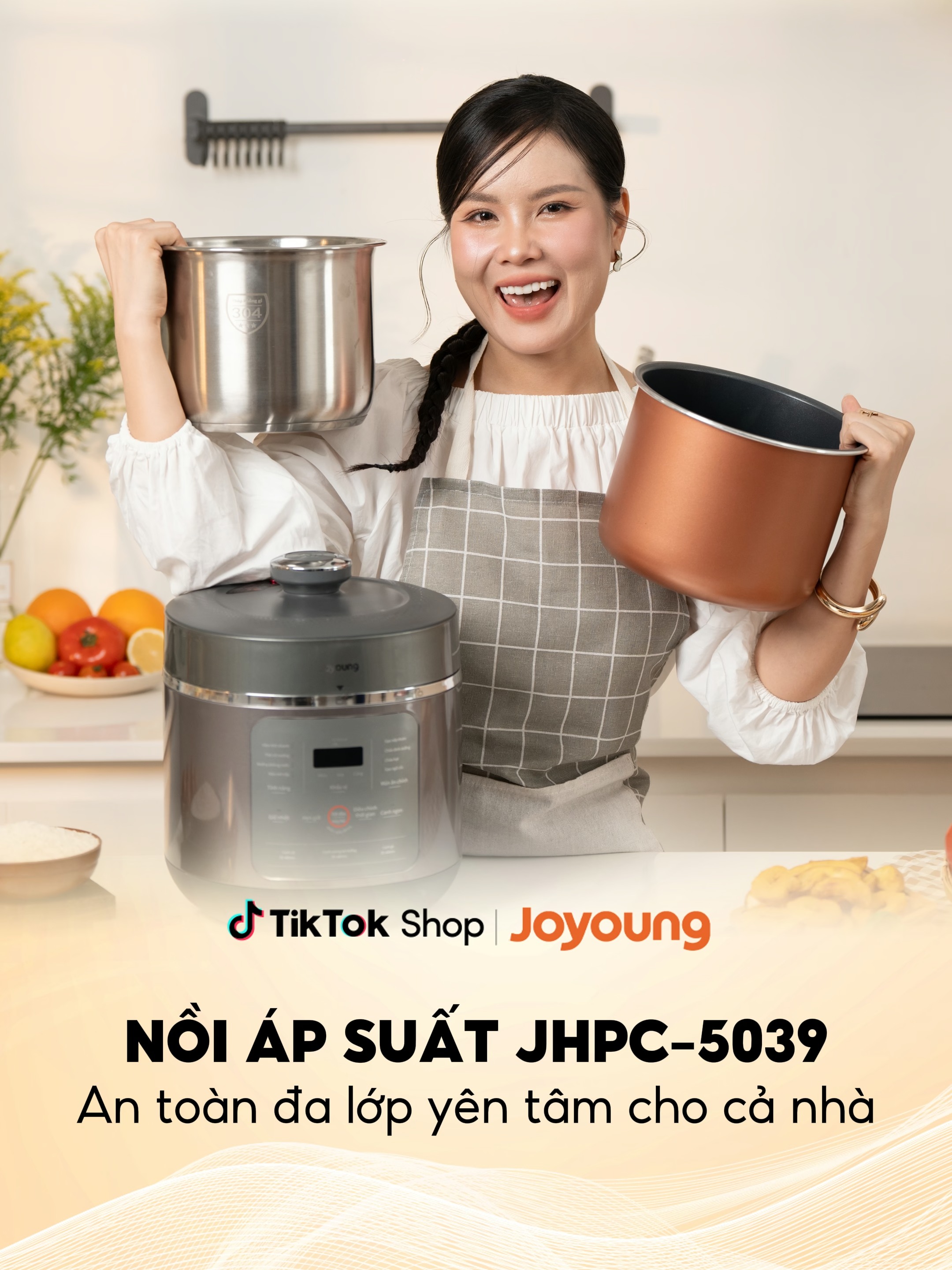Nồi áp suất JHPC-5039 an toàn đa lớp yên tâm cho cả nhà #joyoung #enjoybeinghealthy #BrandFanDay #JoyoungBrandFanDay #noiapsuat