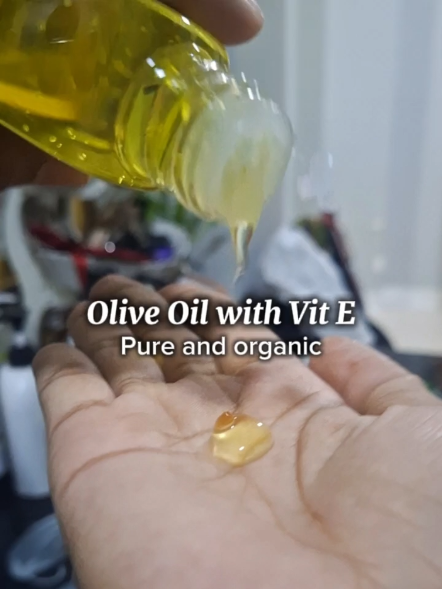 Pure organic olive oil with vitamin e, good for hair and skin #oliveoil #oliveoilforskin #oliveoilforhair #naturaloliveoil #oliveoilwithvitamine 