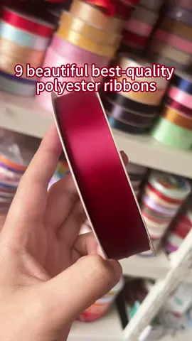 9 beautiful best-quality polyester ribbons#fyp #ribbon #FlowerRibbon #CustomRibbon #satinribbon 