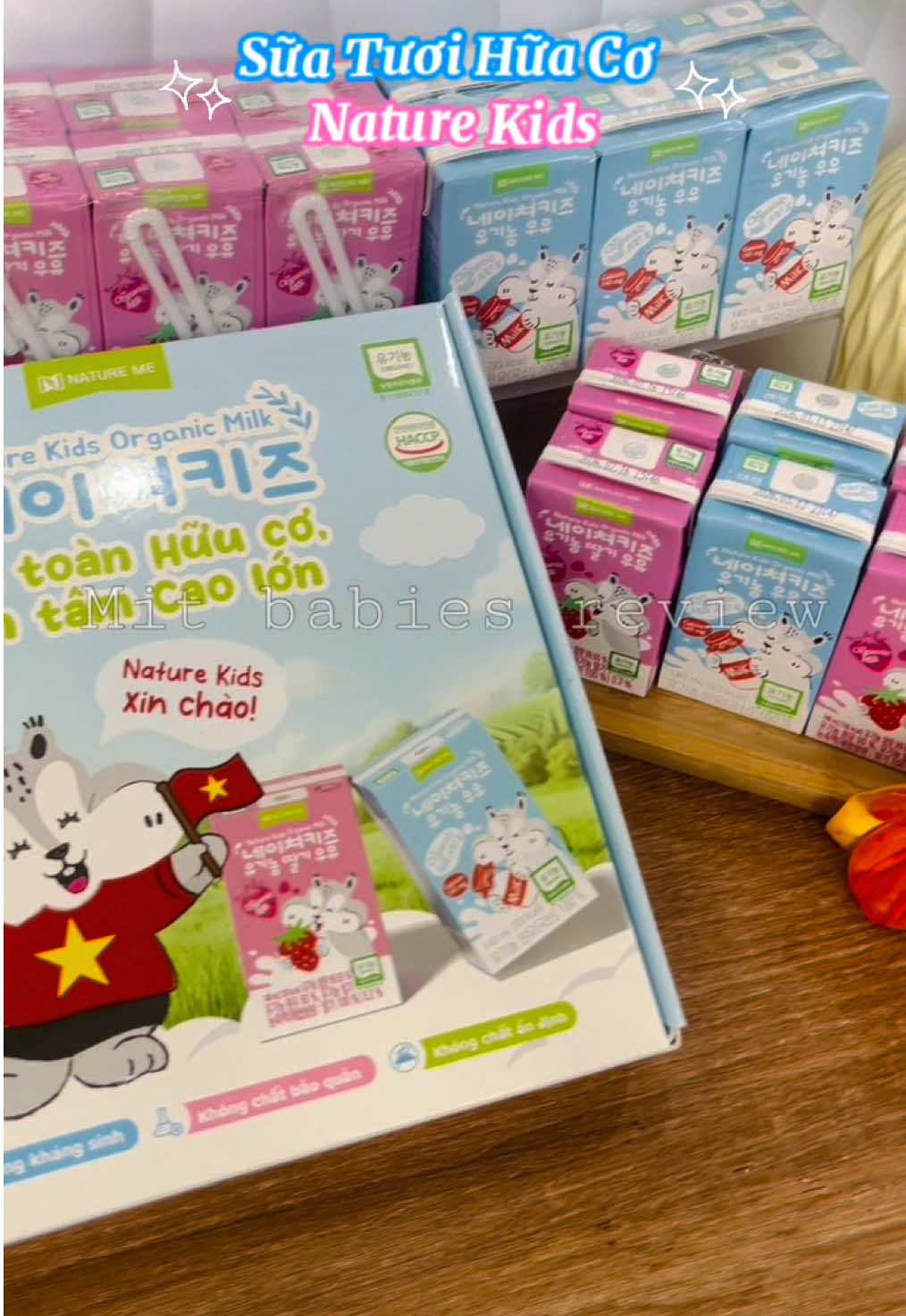 Sữa tươi hữu cơ Nature Kids Organic nhập khẩu Hàn Quốc #mitbabiesreview #suahanquoc #suatuoi #naturekids 