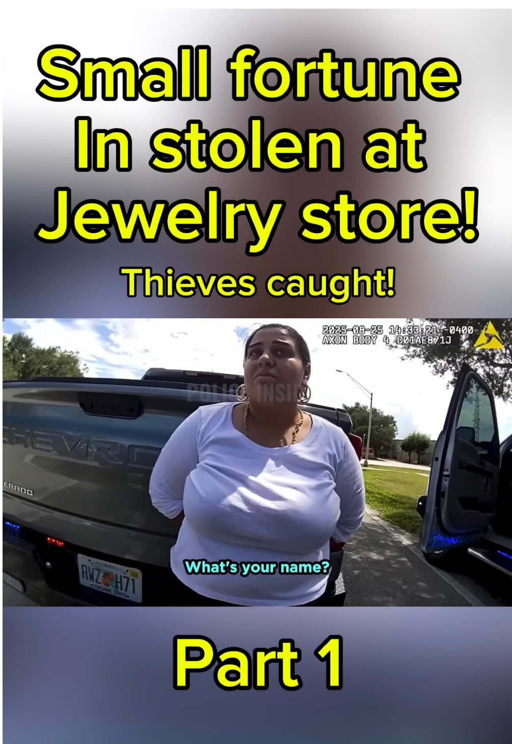 They stole a large amount from this jewelry store and got caught before they could get away! #fyp #police #bodycam #foryoupage #cops 