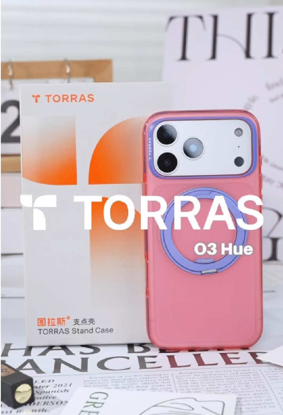 The O3 Hue brings beauty and practicality together.#iphone17 #iphone #phonecase #torras #ostand 