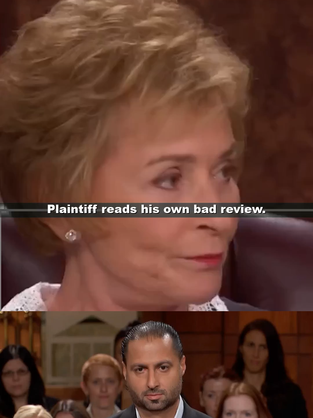 Plaintiff reads his own bad review.  #Plaintiff #Reads #His #Own