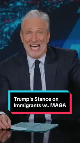 Jon Stewart examines Trump's treatment of immigrants versus the denizens of MAGAstan #DailyShow #Trump #Immigration 