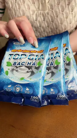 Combo 3 gói bột tẩy vệ sinh lồng máy giặt top gia làm sạch khử mùi hiệu quả #botvesinhmaygiat #topgia 